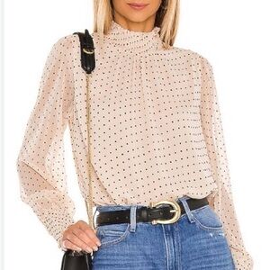 NWT - SANCTUARY Carrie Smocked Top - Petite Dot